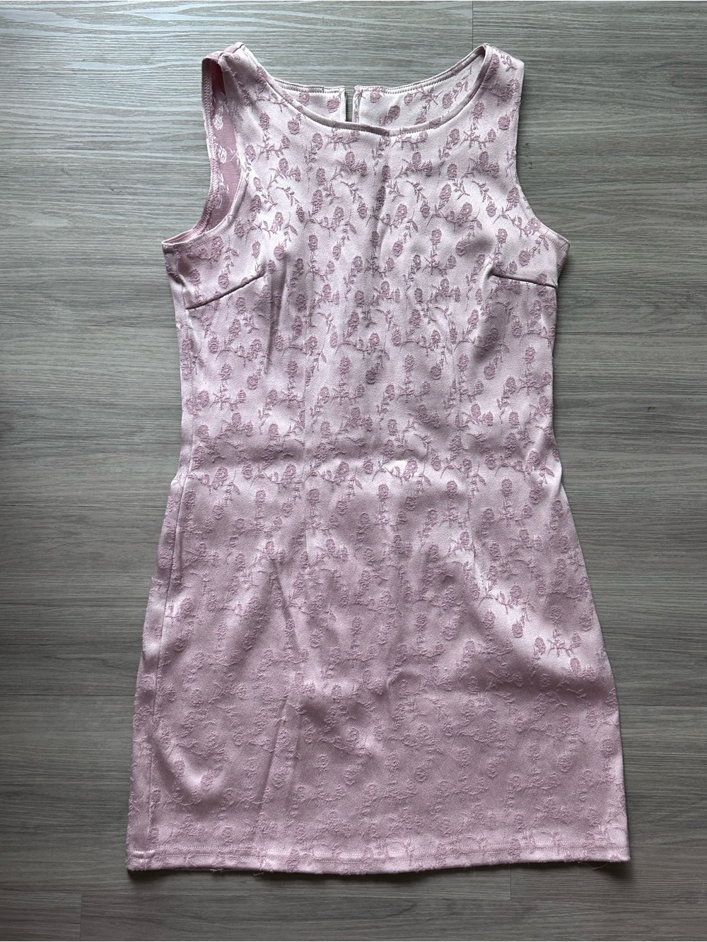 vintage pink floral mini dress